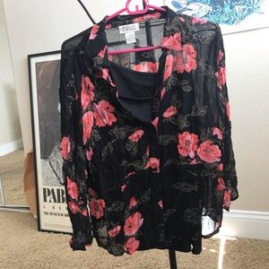 Style & Co  by Macys skirt  and blouse set  Rayon/polyester